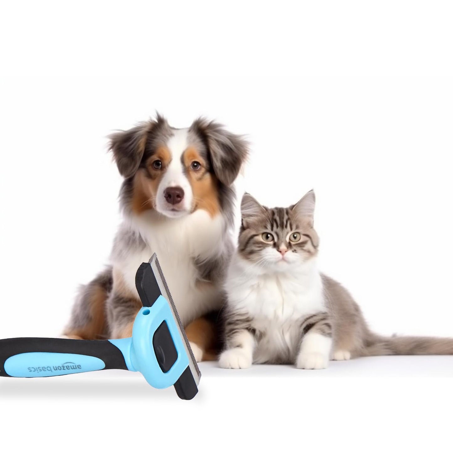 Amazon Basics Self Cleaning Slicker Pet Grooming Brush | Pet Cleaning Tool Suitable for All Pets | Rectangular Shape