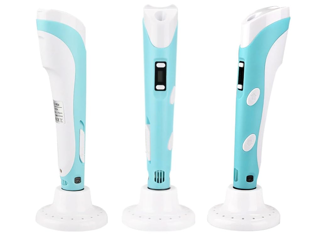 3D Pen for Kids with Adjustable Temperature - LCD Display,USB Powered, Filament Included 3D Drawing Pen 3D Printer Pen for Kids (Blue)