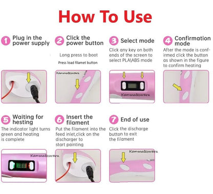 3D Pen for Kids with Adjustable Temperature - LCD Display,USB Powered, Filament Included 3D Drawing Pen 3D Printer Pen for Kids (Blue)