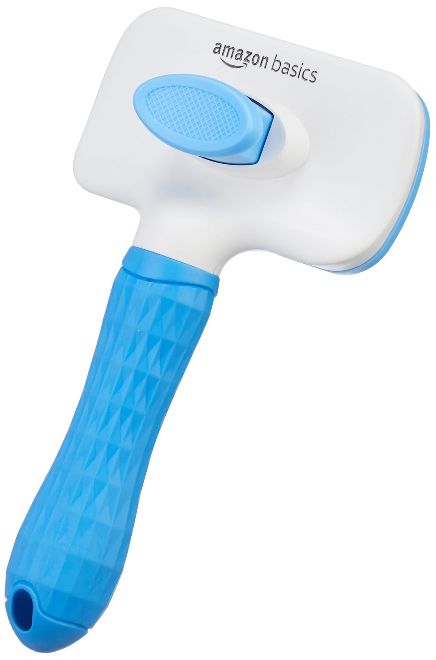 Amazon Basics Self Cleaning Slicker Pet Grooming Brush | Pet Cleaning Tool Suitable for All Pets | Rectangular Shape