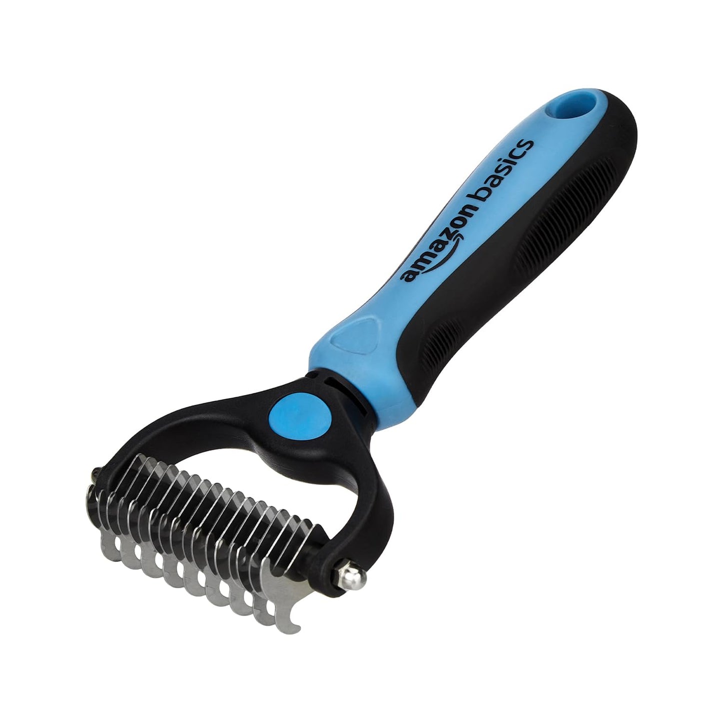 Amazon Basics Self Cleaning Slicker Pet Grooming Brush | Pet Cleaning Tool Suitable for All Pets | Rectangular Shape