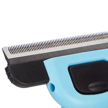 Amazon Basics Self Cleaning Slicker Pet Grooming Brush | Pet Cleaning Tool Suitable for All Pets | Rectangular Shape