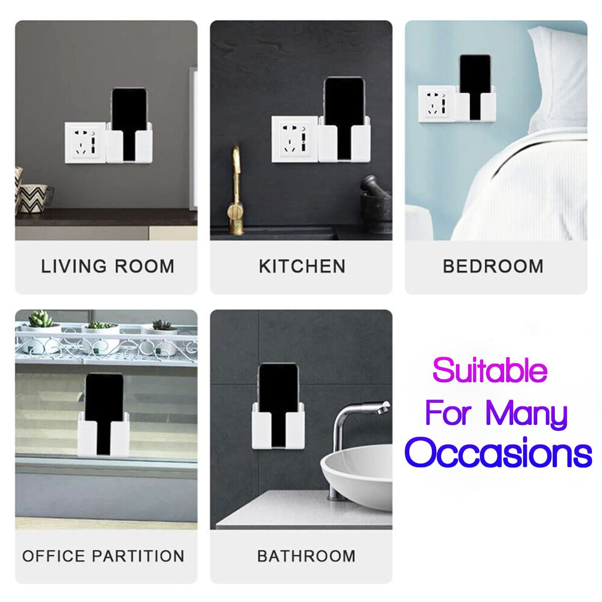 LIRAMARK Mobile Phone Charging Stand, Storage Holder, Bedside Fixed Rack, Home Organization and Storage Supplies, Bedroom Accessories, Office Accessories, Bathroom Accessories (Pack of 1)