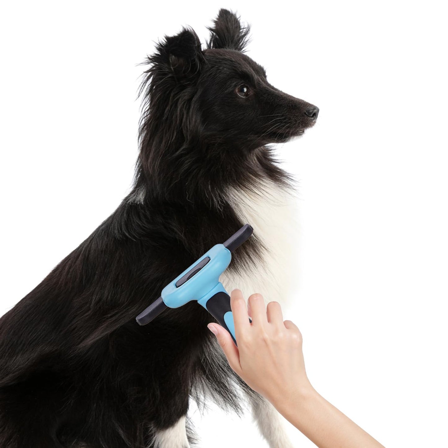 Amazon Basics Self Cleaning Slicker Pet Grooming Brush | Pet Cleaning Tool Suitable for All Pets | Rectangular Shape