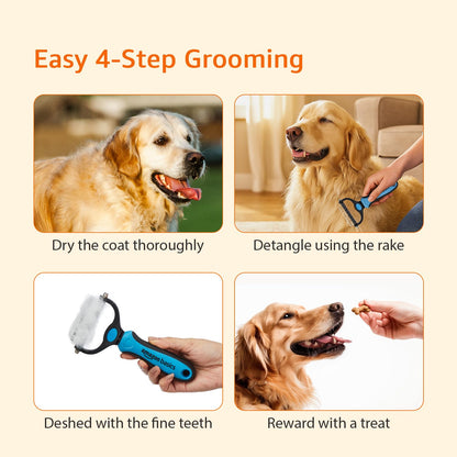 Amazon Basics Self Cleaning Slicker Pet Grooming Brush | Pet Cleaning Tool Suitable for All Pets | Rectangular Shape