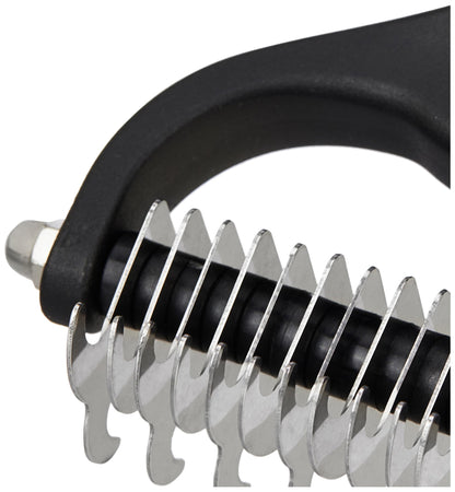 Amazon Basics Self Cleaning Slicker Pet Grooming Brush | Pet Cleaning Tool Suitable for All Pets | Rectangular Shape