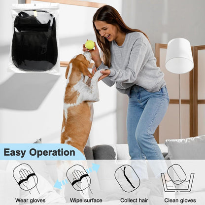 Pet Hair Removal Glove, Reusable Electrostatic Cats & Dogs Hair Removal Tool for Couch, Furniture, Carpet, Car Seat, Clothes 1PCS