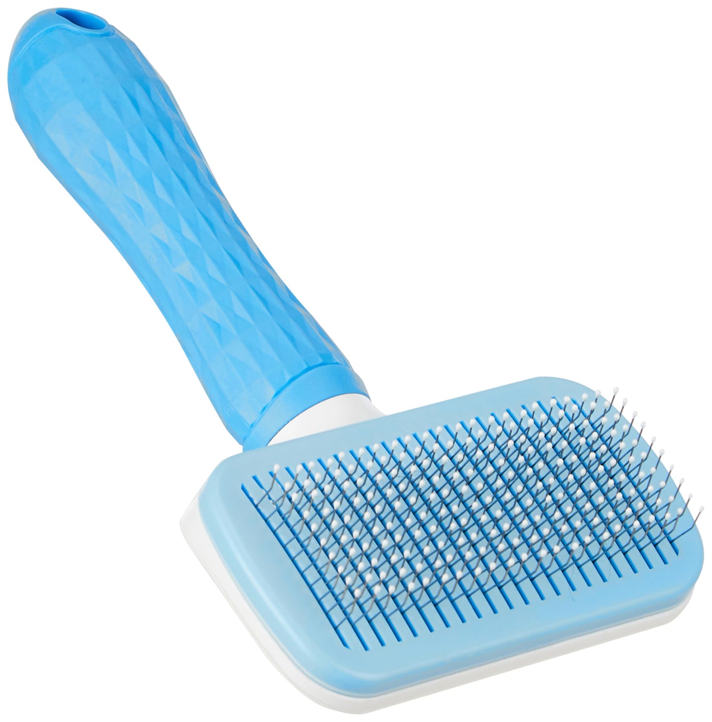 Amazon Basics Self Cleaning Slicker Pet Grooming Brush | Pet Cleaning Tool Suitable for All Pets | Rectangular Shape